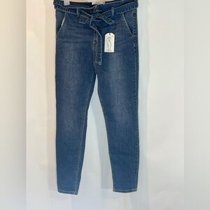 CELLO The Mimi Skinny Paper Bag Waist Medium Wash Juniors 13
